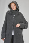 wide neck warmer cape style in stretch merinos wool, yack, polyamide and elastan knit - ISABEL BENENATO 