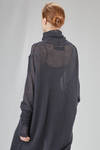 long and wide tunic sweater in gauzed mohair and silk knit - ISABEL BENENATO 