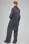 long and wide tunic sweater in gauzed mohair and silk knit - ISABEL BENENATO 