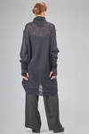 long and wide tunic sweater in gauzed mohair and silk knit - ISABEL BENENATO 