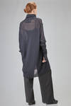 long and wide tunic sweater in gauzed mohair and silk knit - ISABEL BENENATO 