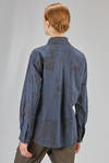 men's shirt, soft, in screen-printed cotton and linen canvas - YUTA MATSUOKA 