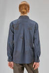 men's shirt, soft, in screen-printed cotton and linen canvas - YUTA MATSUOKA 