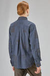 men's shirt, soft, in screen-printed cotton and linen canvas - YUTA MATSUOKA 