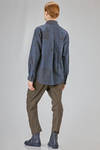 men's shirt, soft, in screen-printed cotton and linen canvas - YUTA MATSUOKA 