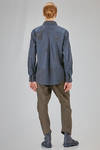 men's shirt, soft, in screen-printed cotton and linen canvas - YUTA MATSUOKA 