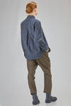 men's shirt, soft, in screen-printed cotton and linen canvas - YUTA MATSUOKA 