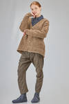 hip-lenght cardigan, wide, in melange wool boutonné knit - YUTA MATSUOKA 