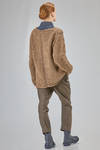 hip-lenght cardigan, wide, in melange wool boutonné knit - YUTA MATSUOKA 