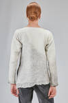 hip-lenght sweater, slim, in natural Tiroler Bergschaf wool  nuno-felt - AGOSTINA ZWILLING 