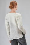 hip-lenght sweater, slim, in natural Tiroler Bergschaf wool  nuno-felt - AGOSTINA ZWILLING 