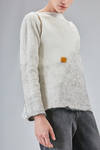 hip-lenght sweater, slim, in natural Tiroler Bergschaf wool  nuno-felt - AGOSTINA ZWILLING 