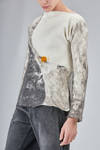 hip-lenght sweater, slim, in natural Tiroler Bergschaf wool  nuno-felt - AGOSTINA ZWILLING 